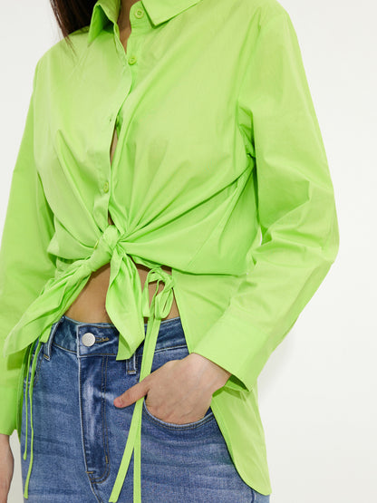 Knotted Placket Blouse 1239852
