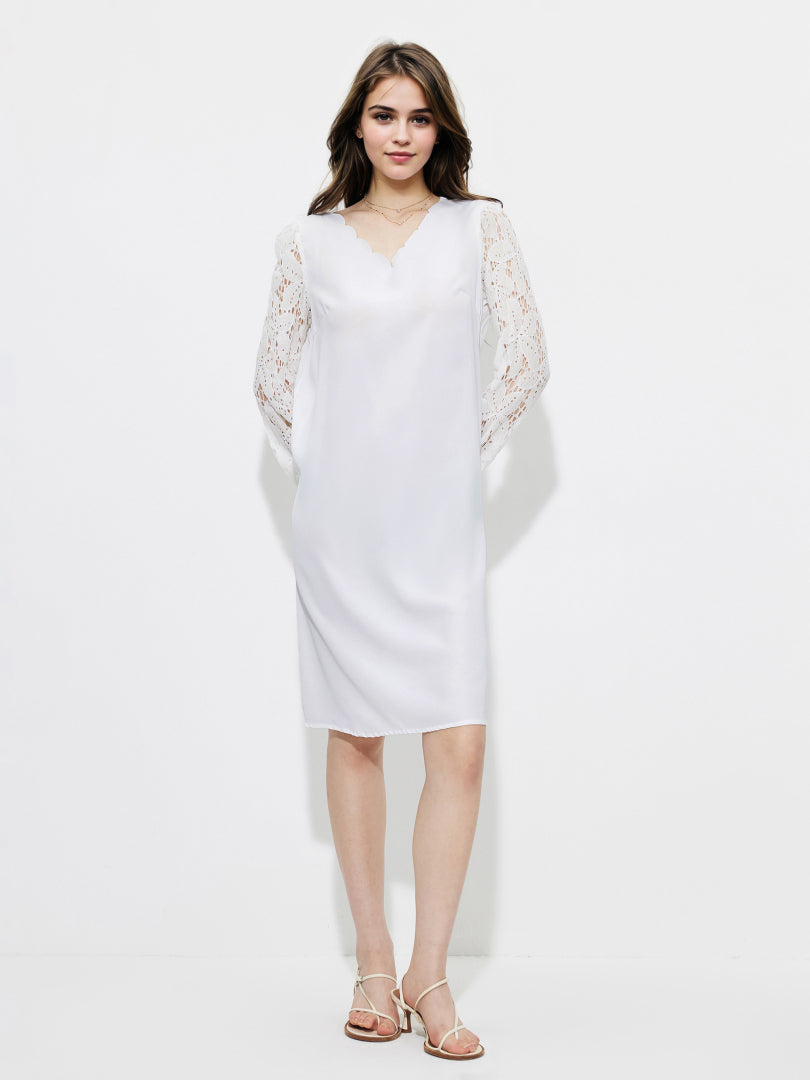 Patchwork A-Line Dress 1256382