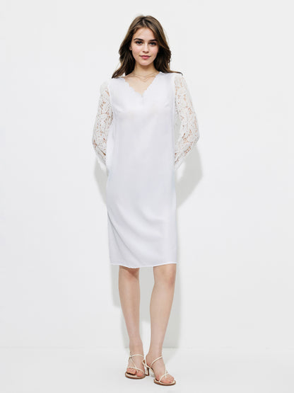 Patchwork A-Line Dress 1256382