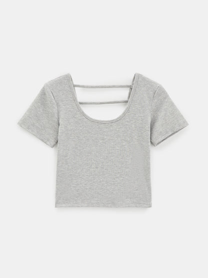 Open Back Pullover T-Shirt 119211