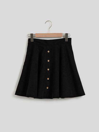 Buttoned A-Line Skirt 113098