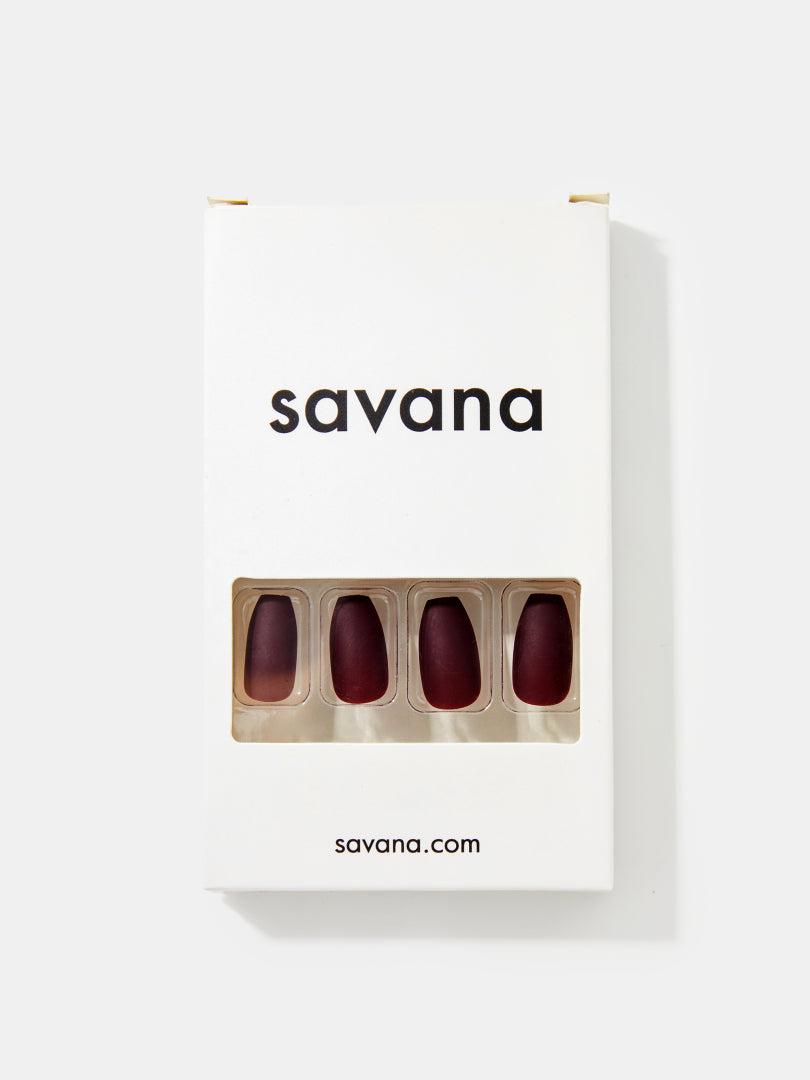 Crimson Matte Medium Press On Nails 1235852