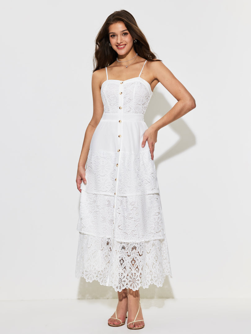 Buttoned A-Line Dress 1295822