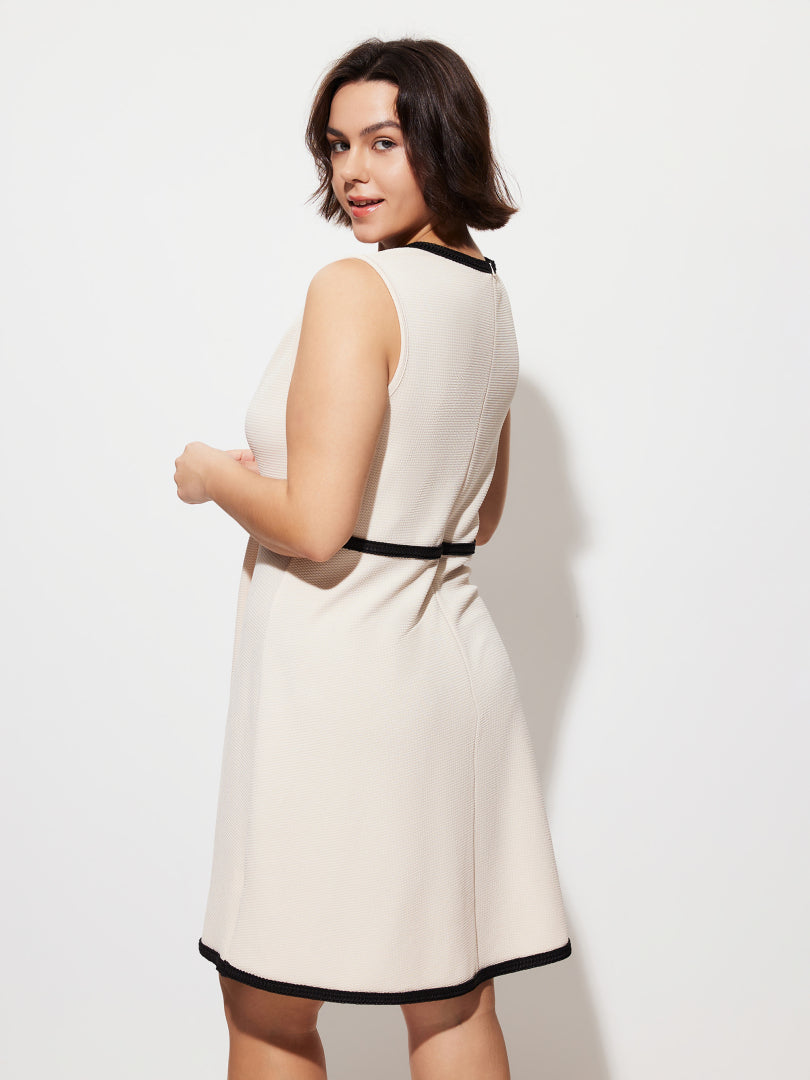 Plus Size Buttoned Tank Dress 1280922