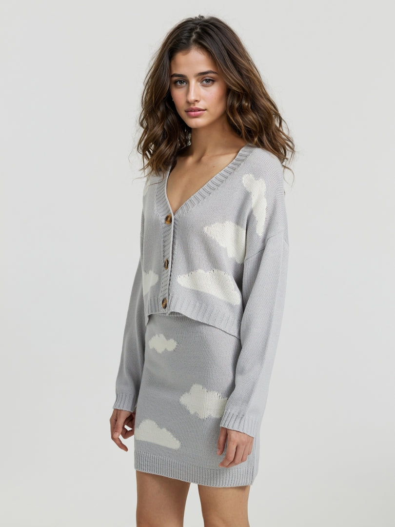 Buttoned Knit Co-ords 112303