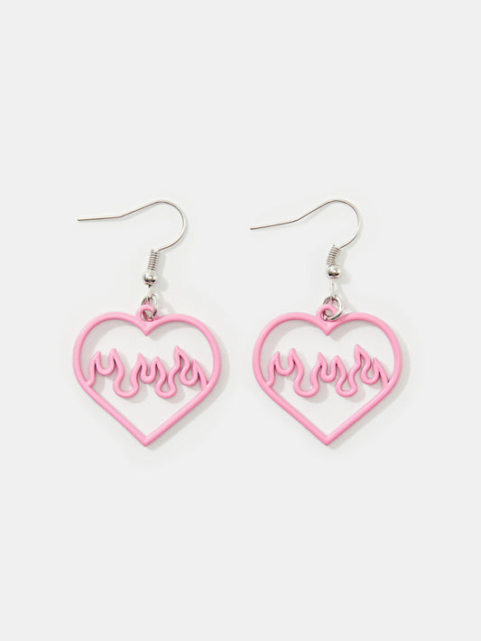 Y2K Fire Heart Earring 1268662