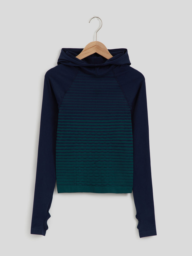 Striped Hooded Sports T-Shirt 116342