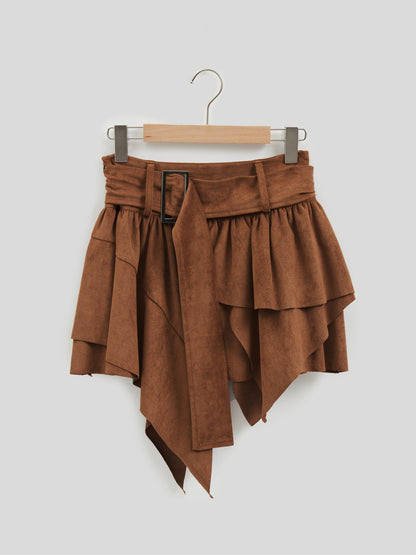 Belted A-Line Skirt 114327