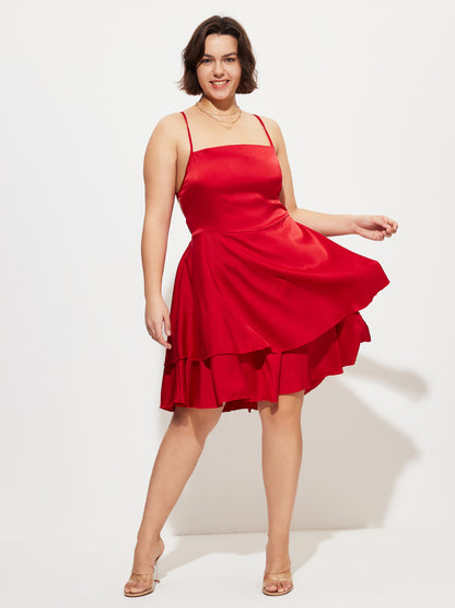Plus Size Crisscross A-Line Dress 1274172