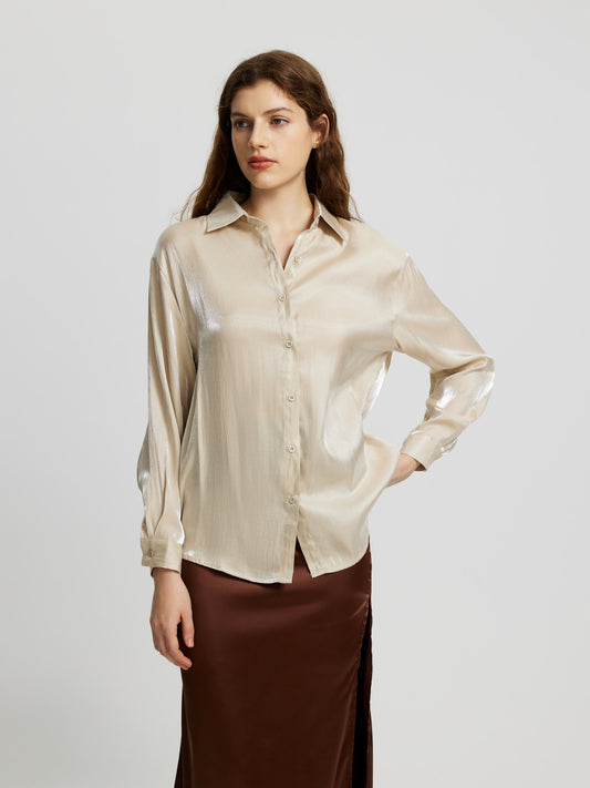 Buttoned Placket Blouse 113369