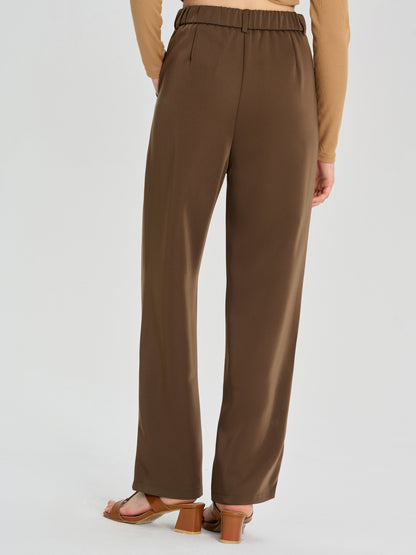 Button Straight Leg Pants 111511