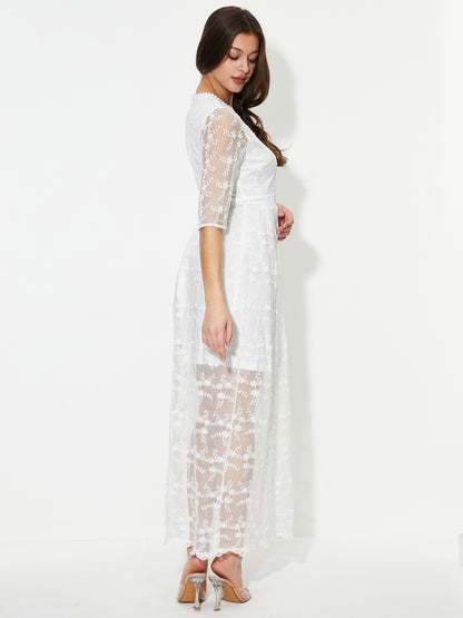 Patchwork A-Line Dress 1250412