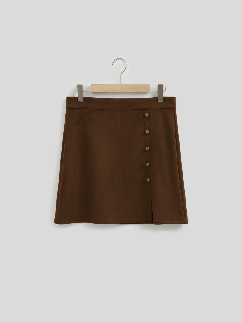 Studded Suede Skirt 111865