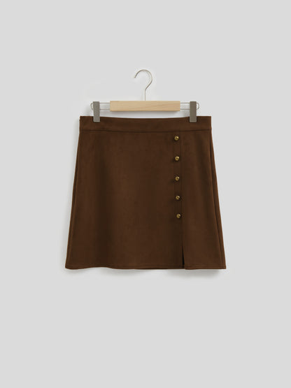 Studded Suede Skirt 111865