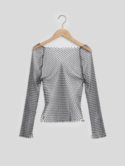 Sheer Pullover T-Shirt 111356