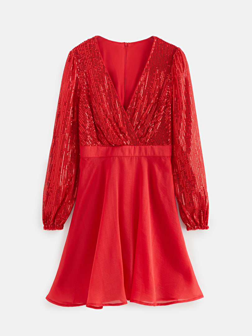 Patchwork A-Line Dress 119572