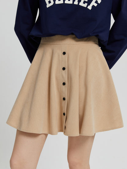 Buttoned A-Line Skirt 113098