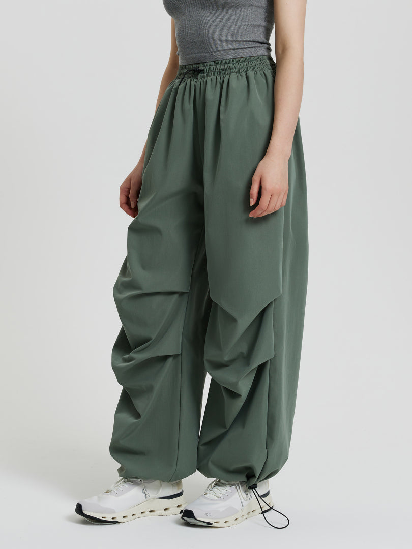 Gathered Straight Leg Pants 111827