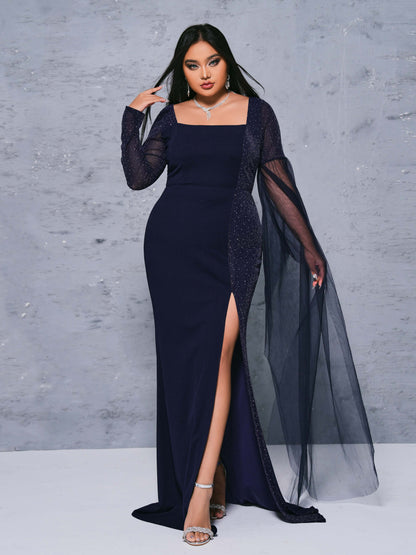 Plus Size Slit Arabian Dresses 1288292