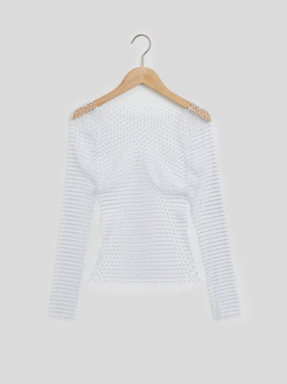Sheer Pullover T-Shirt 111356