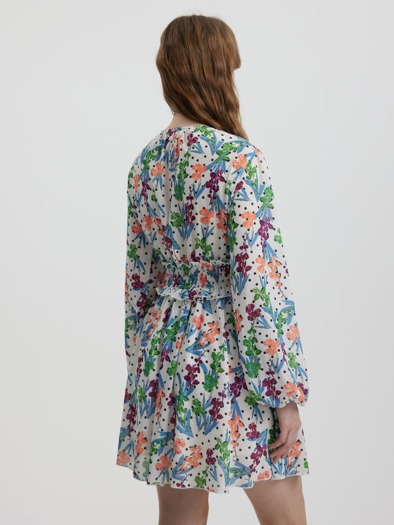 Printed A-Line Dress 114981