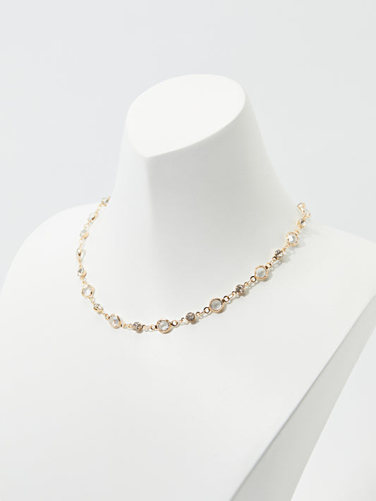 Rhinestone Embellished Choker Necklace 121081