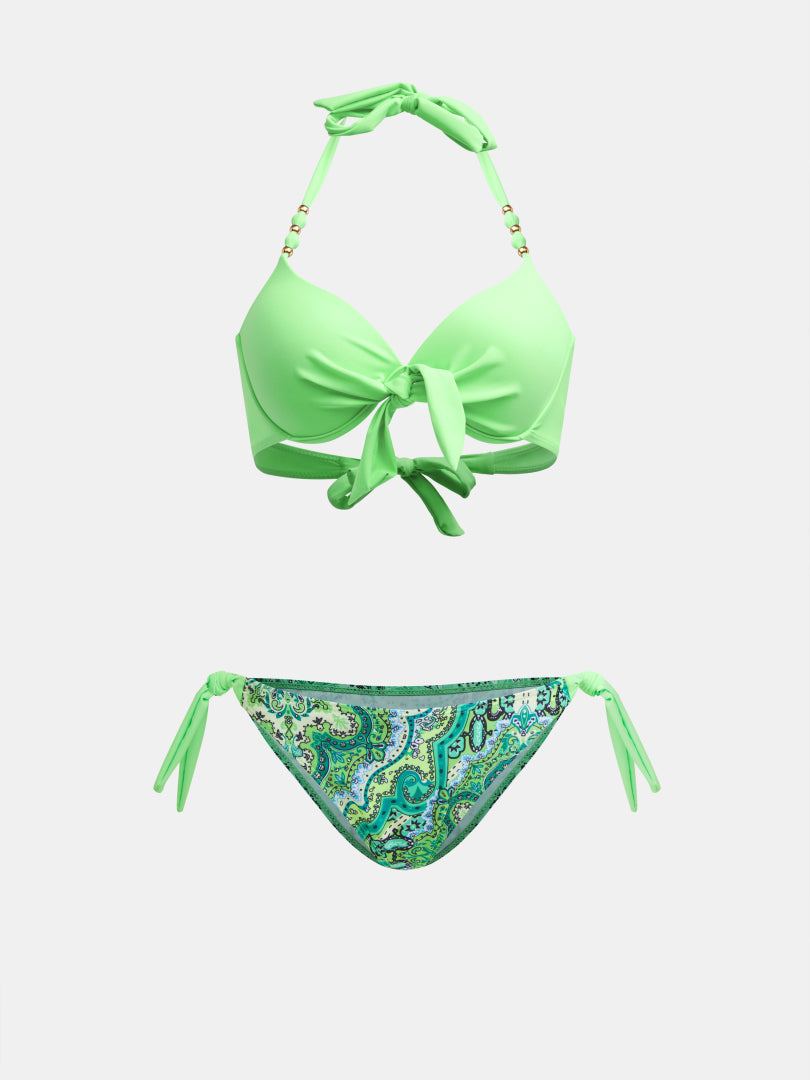 Color Block Bikini Set 1264002