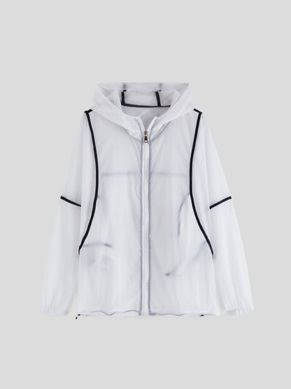Contrast Stitch Windbreaker Jacket 1289972
