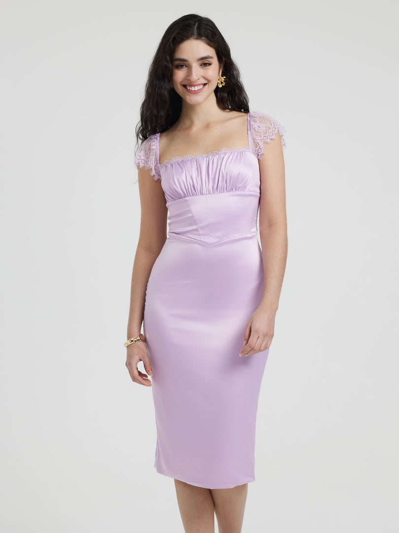 Lace-trimmed Bodycon Dress 116739