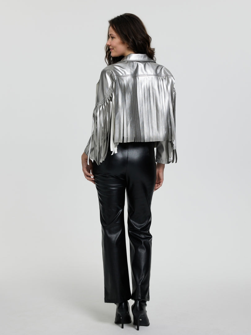 Cropped Fringed Jacket 116420