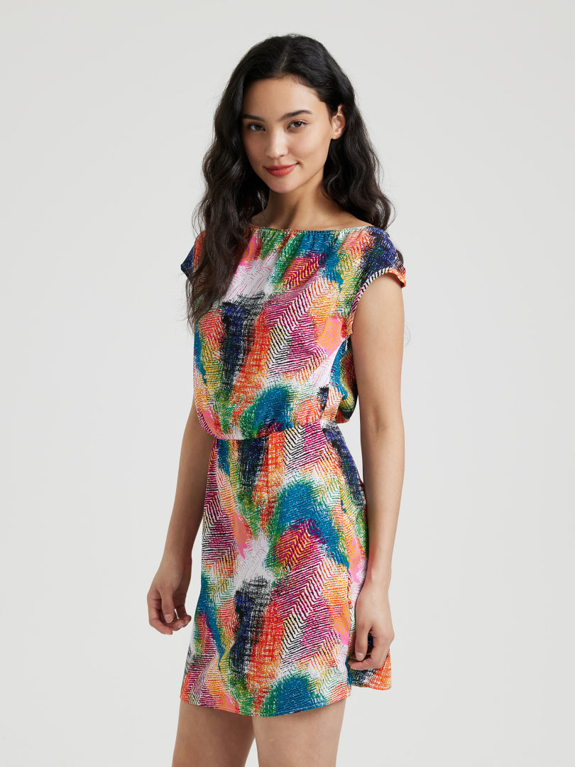 Printed A-Line Dress 117333
