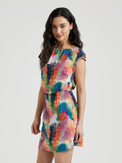 Printed A-Line Dress 117333