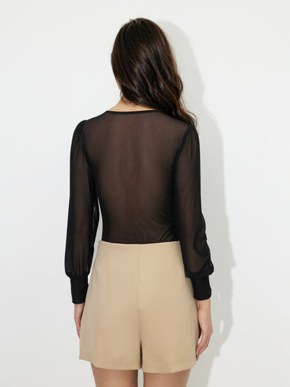 Semi-Sheer Bodysuit 120921