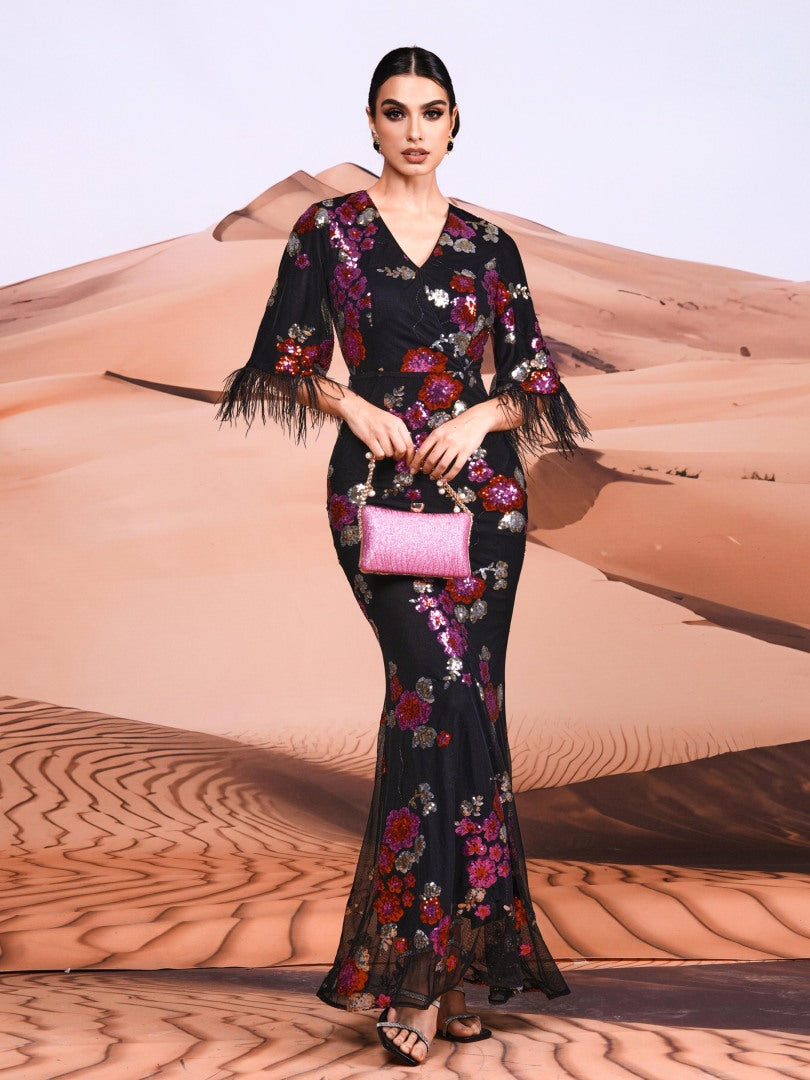 Ruffle Arabian Dresses 1308052