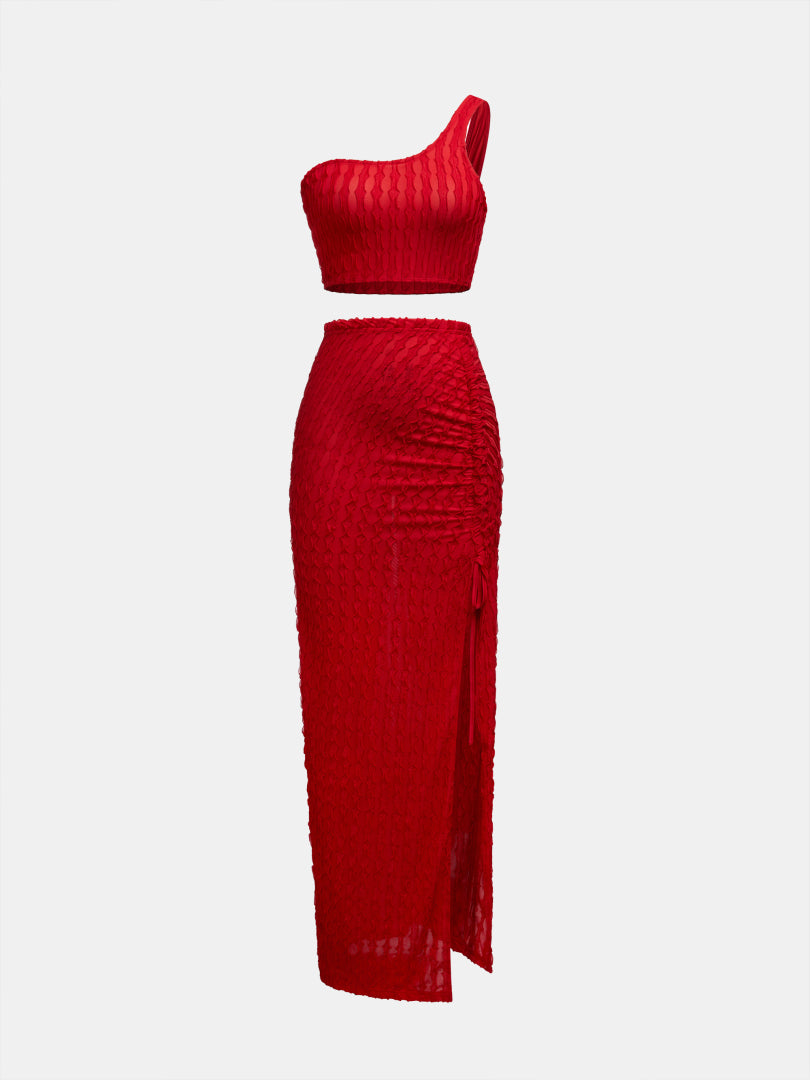 Textured Slit Co-Ord Set 120496