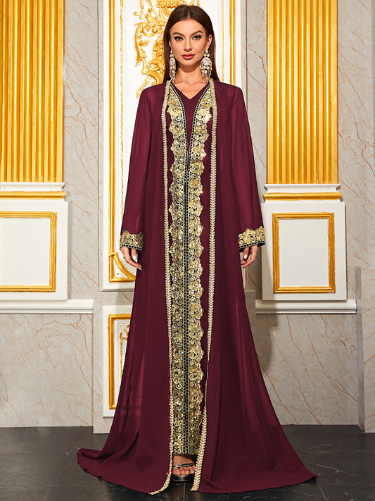 Color Block Arabian Dresses 1286902
