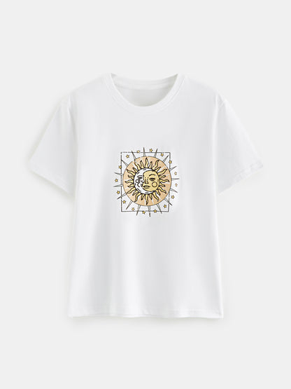 Printed Cotton T-Shirt 120716