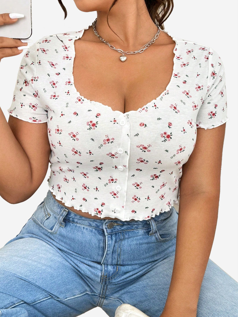 Plus Size Printed Plus Size Tops 1270442