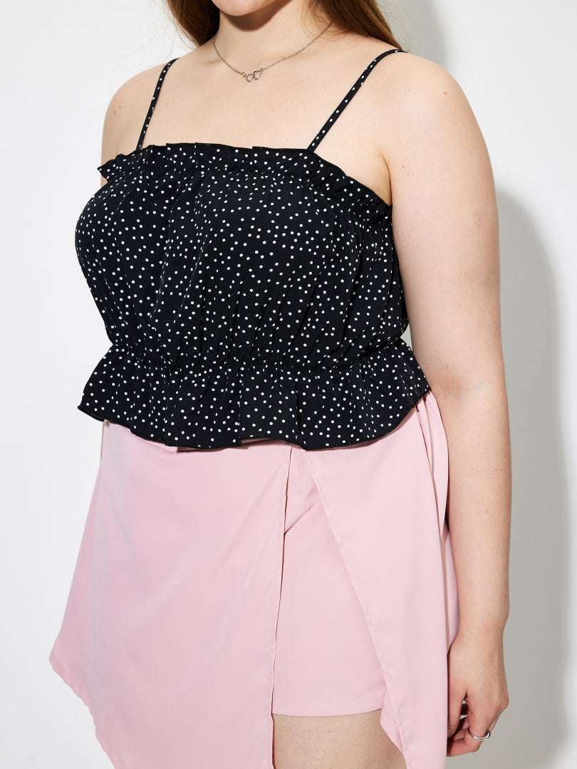 Plus Size Lettuce trim Cami Top 1261992