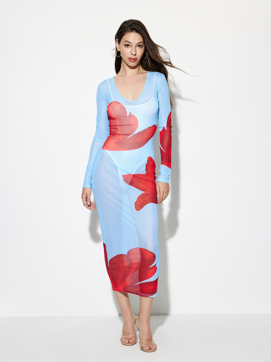 Printed Bodycon Dress 1277022