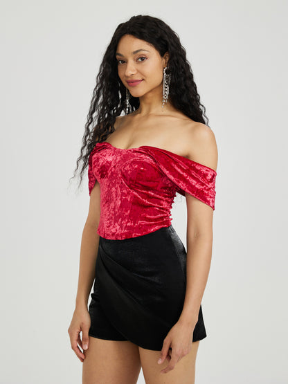 Bardot Top With Detached Sleeves 116815