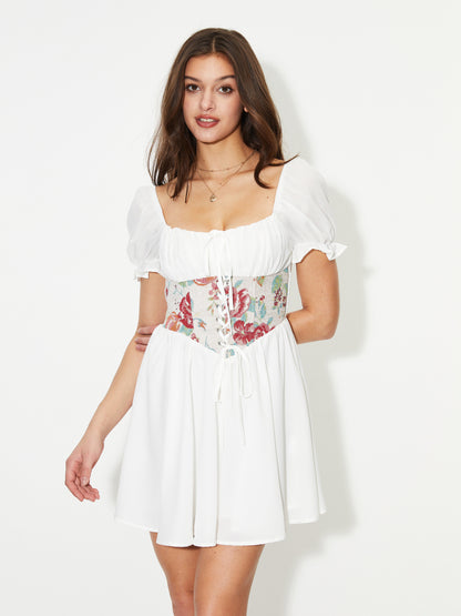Patchwork A-Line Dress 1249472