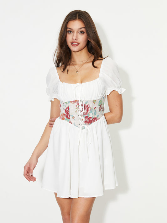 Patchwork A-Line Dress 1249472
