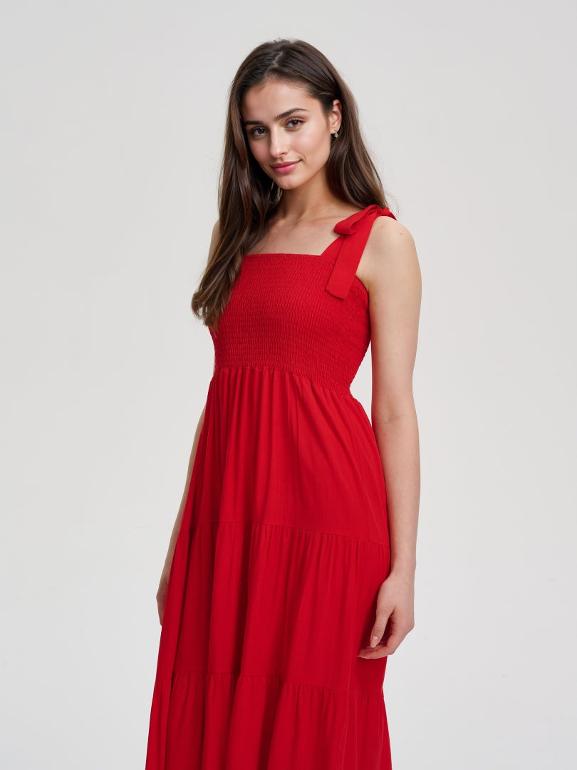 Smocking A-Line Dress 114083