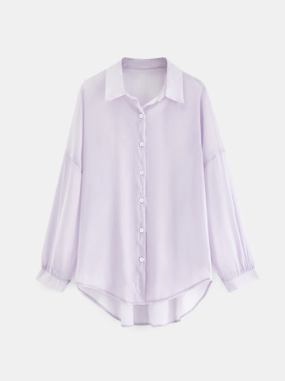 Sheer Placket Blouse 1275712