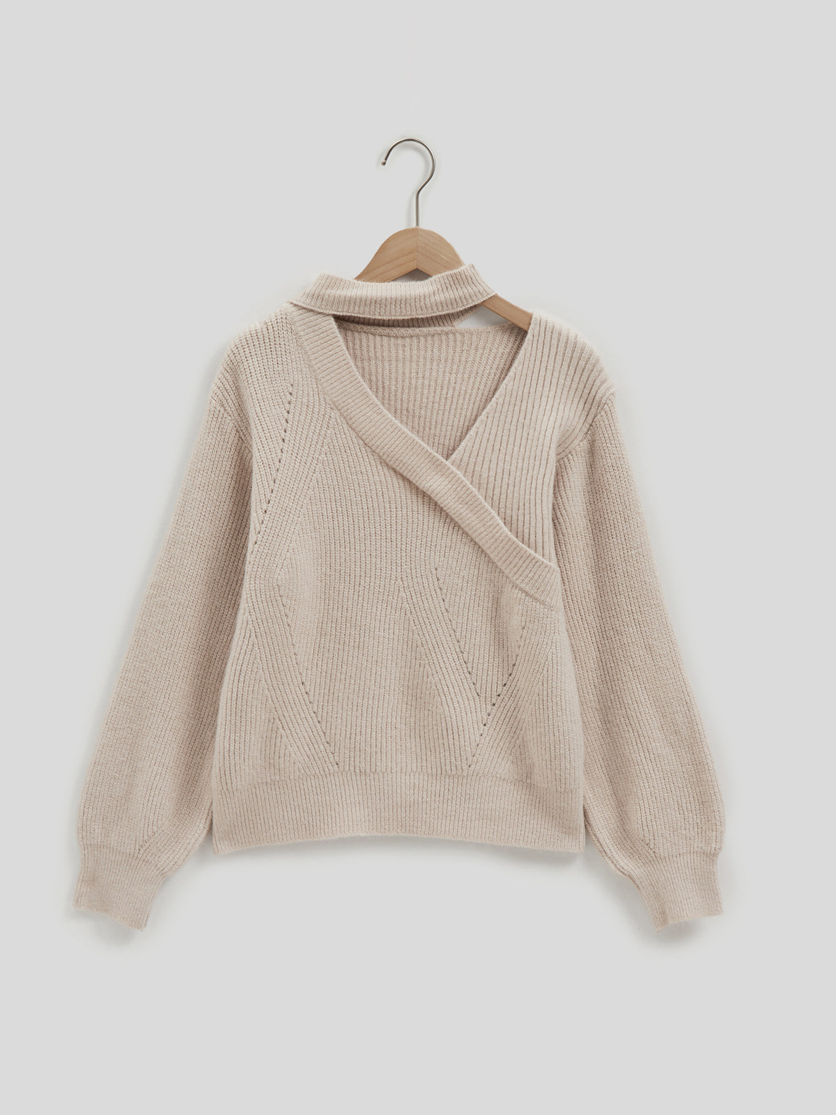 Asymmetric Knit Pullover 117267