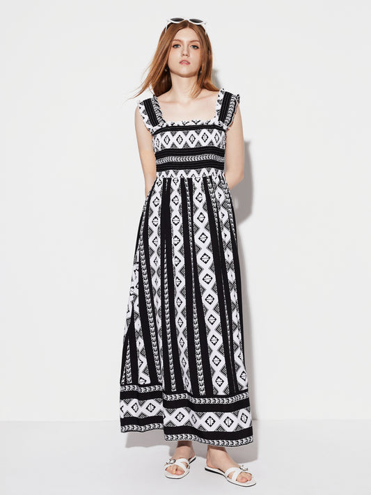 Printed A-Line Dress 1279922