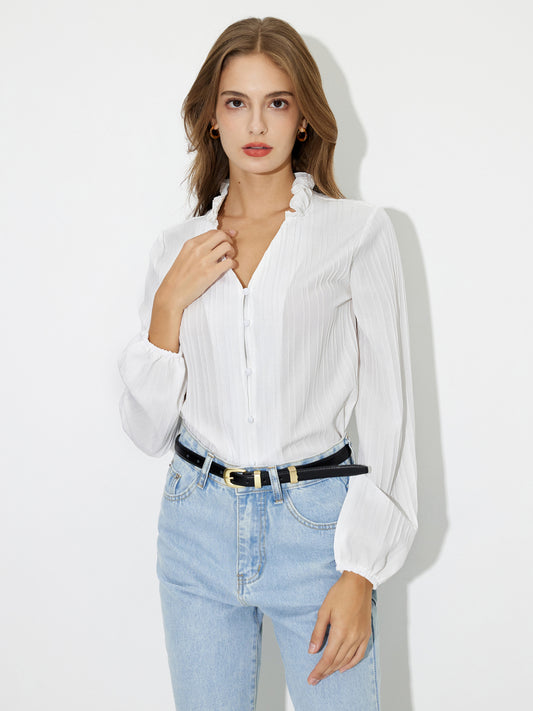 Ruffle Pullover Blouse 118516