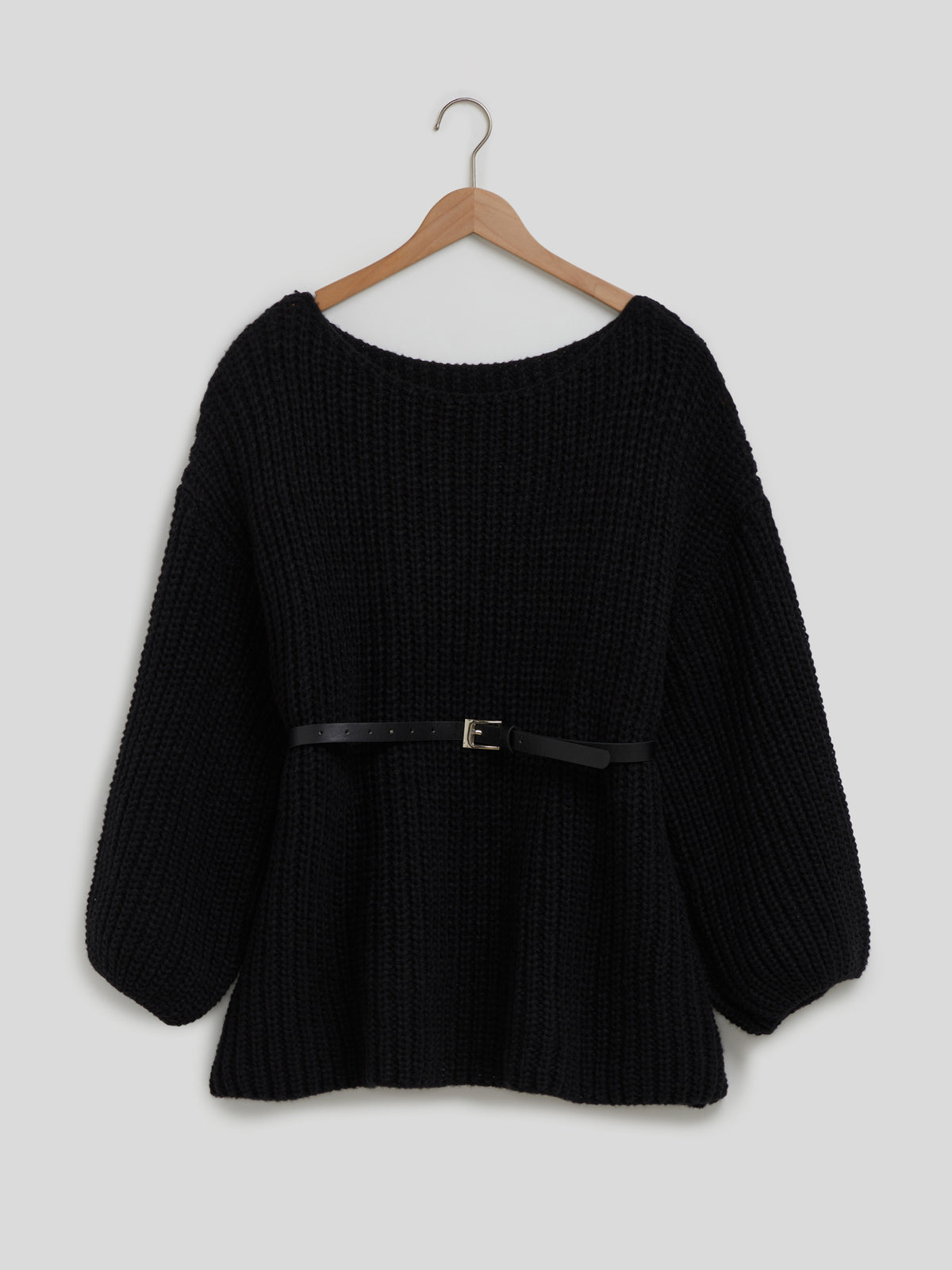 Belted Knit Pullover 116269