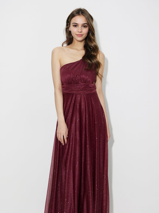 Embellished One Shoulder Maxi Dress 120957